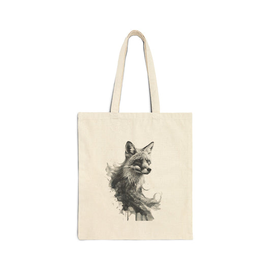 Tuhlipa Fox Tote Bag, Eco-Friendly Shopping Bag, Nature Lover Gift, Animal Art Bag, Reusable Canvas Bag, Cute Tote for Everyday