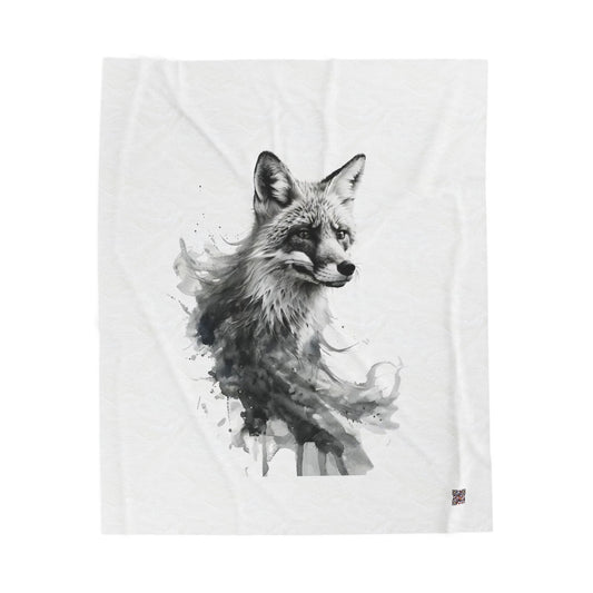 Tuhlipa Fox Velveteen Plush Blanket, Cozy Throw for Home Decor, Gift for Animal Lovers, Soft Warm Blanket for Kids, Fox Lovers Gifts