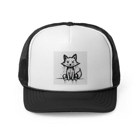 Crazy Fox Trucker Cap | Fun Love for Pets, Gifts for Animal Lovers, Unique Casual Hat, Stylish Summer Accessory, Trendy Fox Design