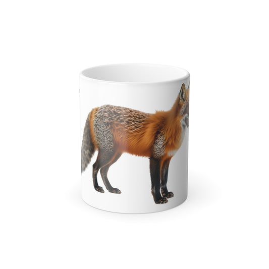 Tuhlipa Fox Color Morphing Mug, Magical Coffee Cup, Unique Gift for Animal Lovers, Heat Sensitive Mug, Perfect for Birthdays & Holidays