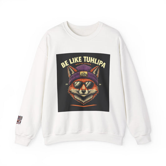 Be Like Tuhlipa Sweatshirt, Cozy Unisex Crewneck, Fox Design, Perfect Gift for Animal Lovers, Casual Wear, Streetwear, Birthday