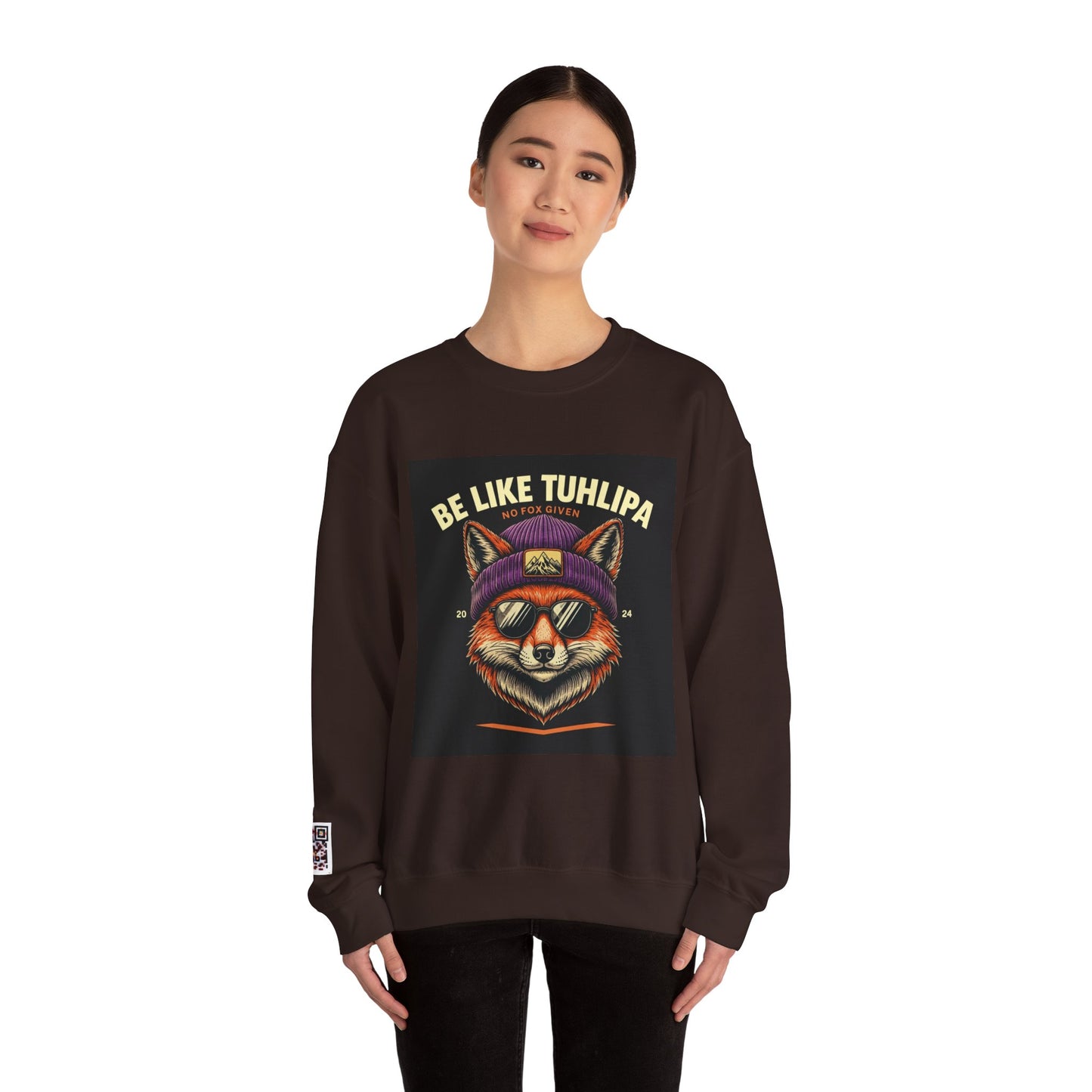 Be Like Tuhlipa Sweatshirt, Cozy Unisex Crewneck, Fox Design, Perfect Gift for Animal Lovers, Casual Wear, Streetwear, Birthday