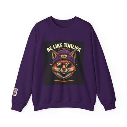 Be Like Tuhlipa Sweatshirt, Cozy Unisex Crewneck, Fox Design, Perfect Gift for Animal Lovers, Casual Wear, Streetwear, Birthday