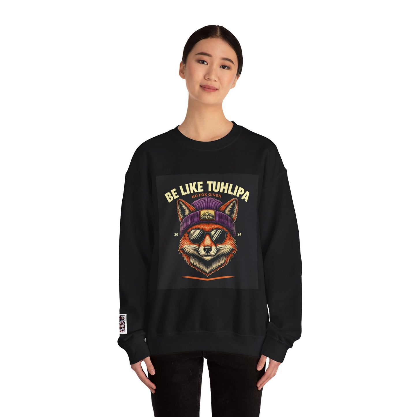 Be Like Tuhlipa Sweatshirt, Cozy Unisex Crewneck, Fox Design, Perfect Gift for Animal Lovers, Casual Wear, Streetwear, Birthday