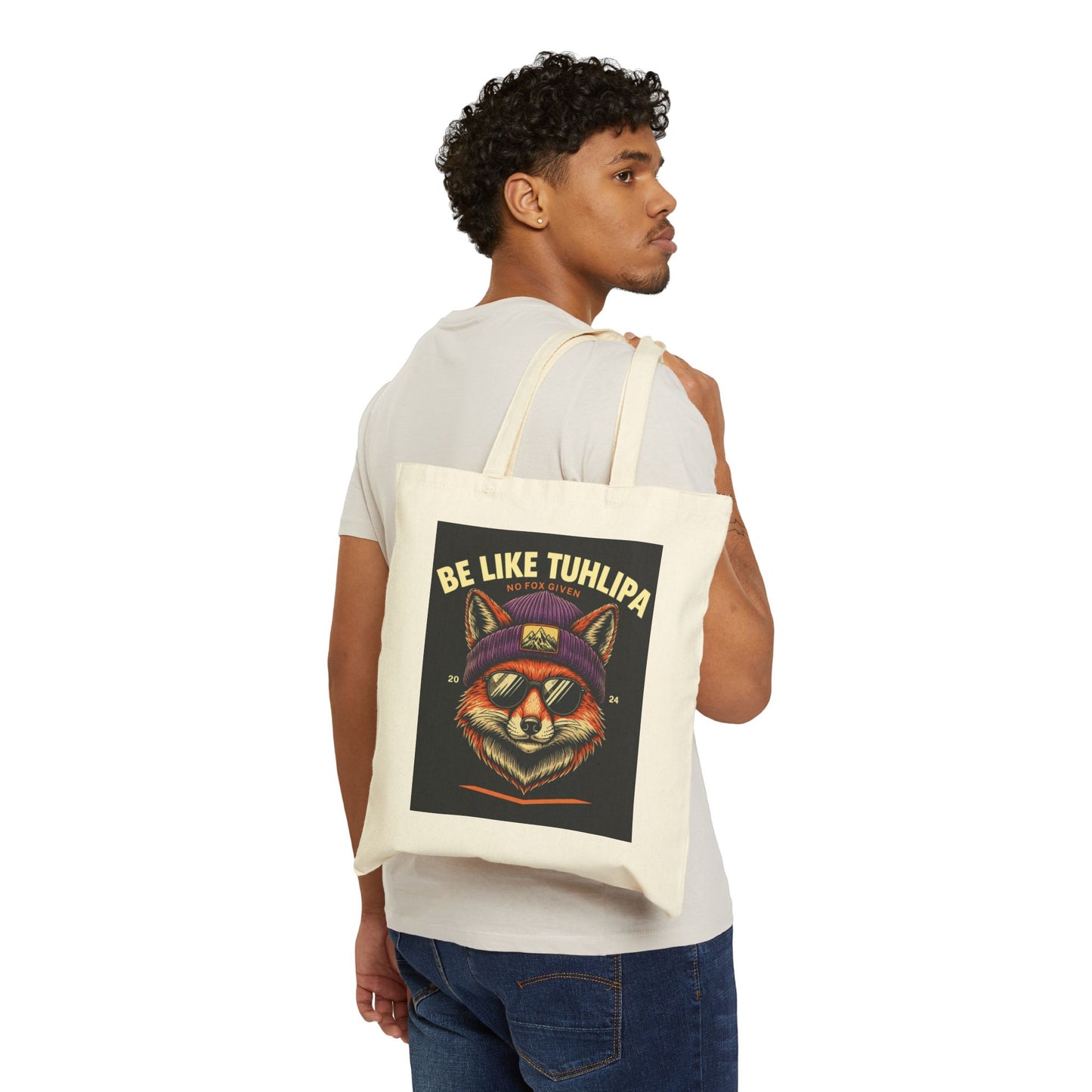 Be Like Tuhlipa Fox Tote Bag , Eco-Friendly Canvas Bag for Every Day, Gift for Fox Lovers, Beach Tote, Grocery Bag