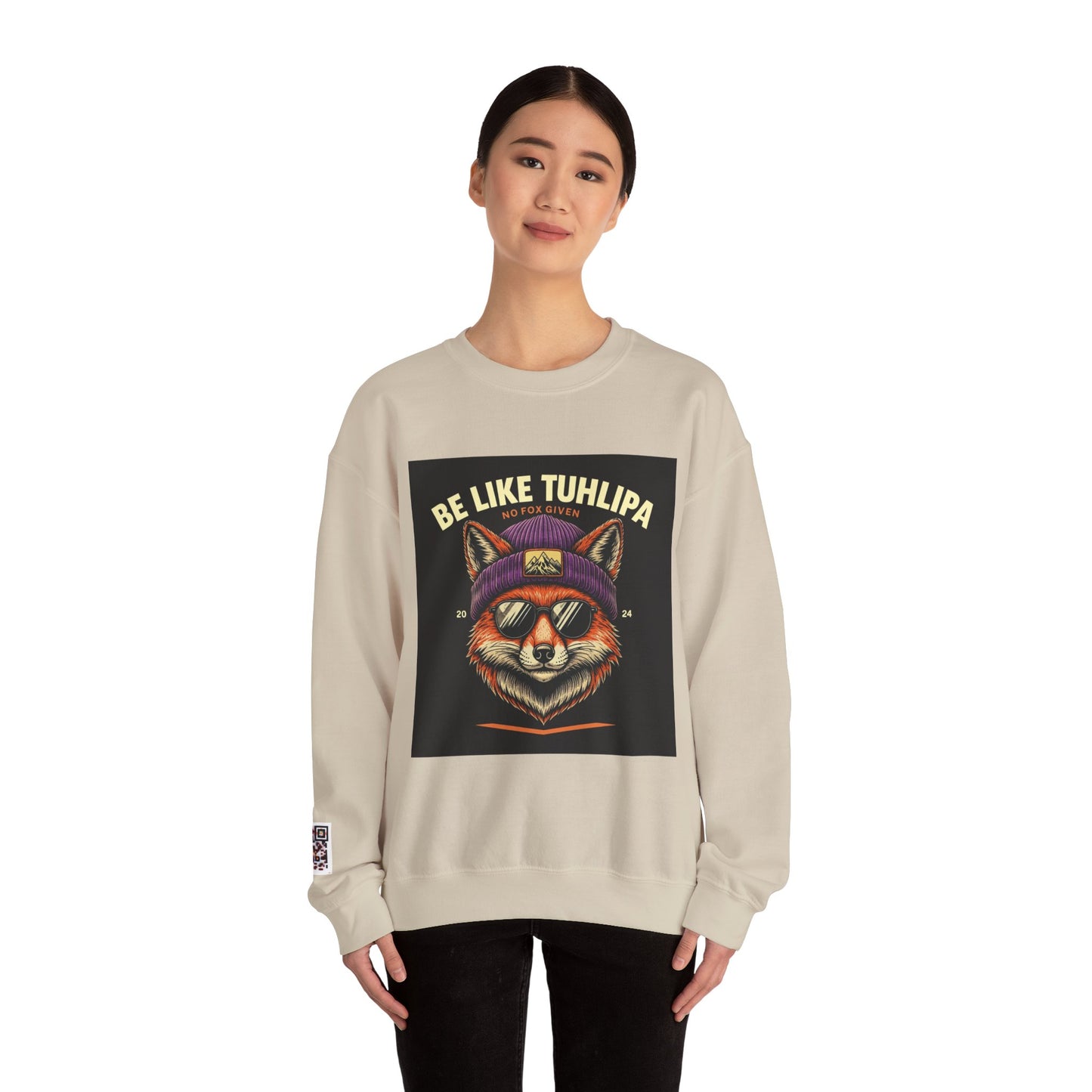 Be Like Tuhlipa Sweatshirt, Cozy Unisex Crewneck, Fox Design, Perfect Gift for Animal Lovers, Casual Wear, Streetwear, Birthday