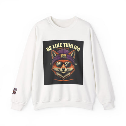 Be Like Tuhlipa Sweatshirt, Cozy Unisex Crewneck, Fox Design, Perfect Gift for Animal Lovers, Casual Wear, Streetwear, Birthday