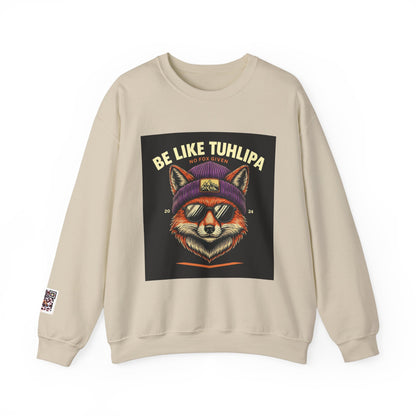 Be Like Tuhlipa Sweatshirt, Cozy Unisex Crewneck, Fox Design, Perfect Gift for Animal Lovers, Casual Wear, Streetwear, Birthday