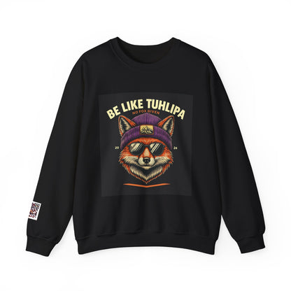 Be Like Tuhlipa Sweatshirt, Cozy Unisex Crewneck, Fox Design, Perfect Gift for Animal Lovers, Casual Wear, Streetwear, Birthday